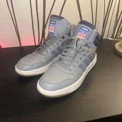 - adidas Hoops 3.0 Mid Classic Vintage Shoes Men’s Size 10.5 - Blue / Gray 