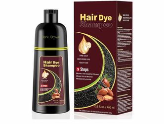 3 in 1 hair dye shampoo Dark brown