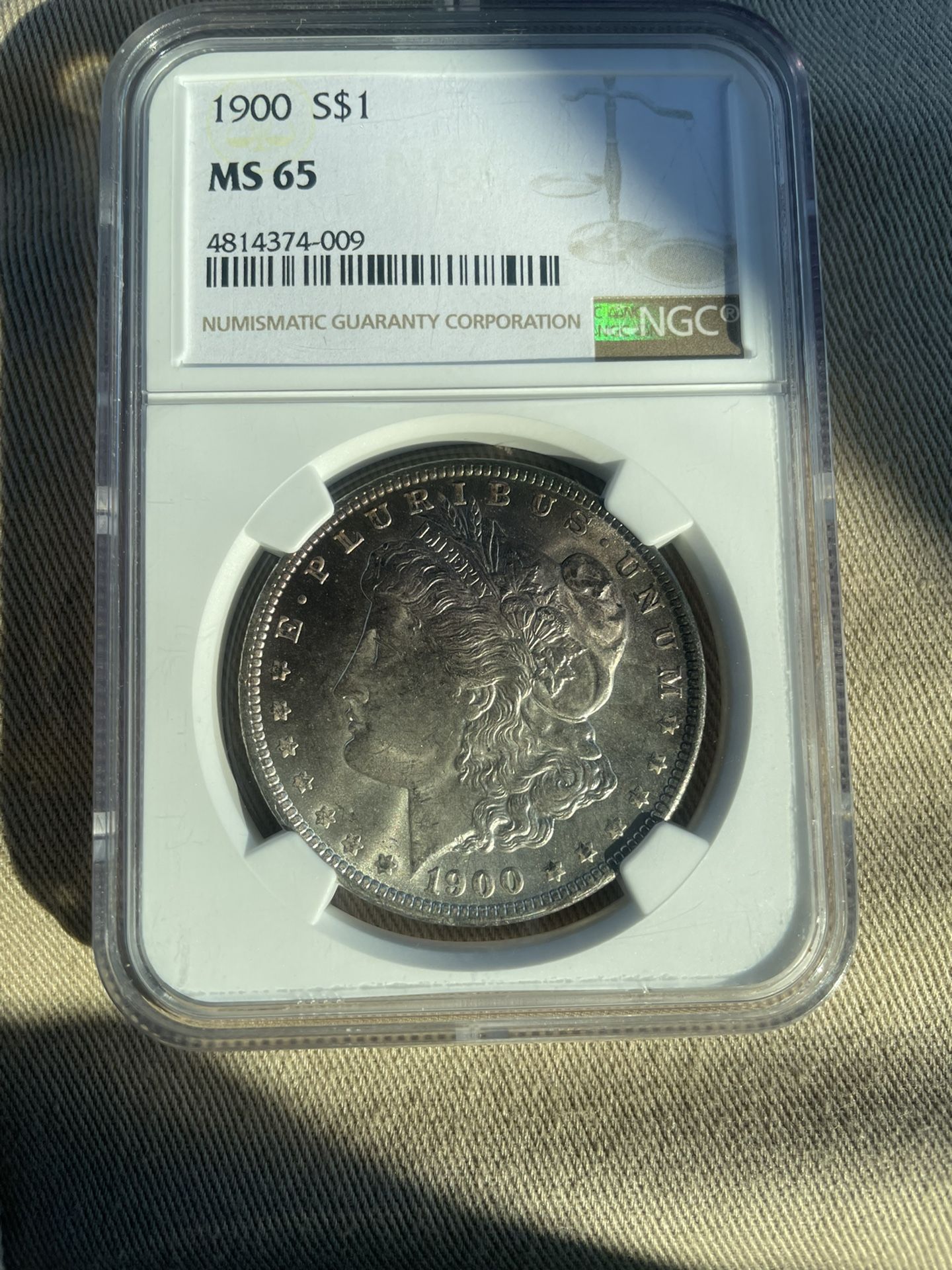 1900 -S Morgan Dollar MS 65 Toned