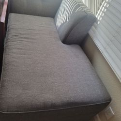 Grey chaise lounge