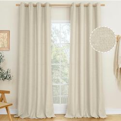 Thermal Linen Textured Curtains 95 inches Long