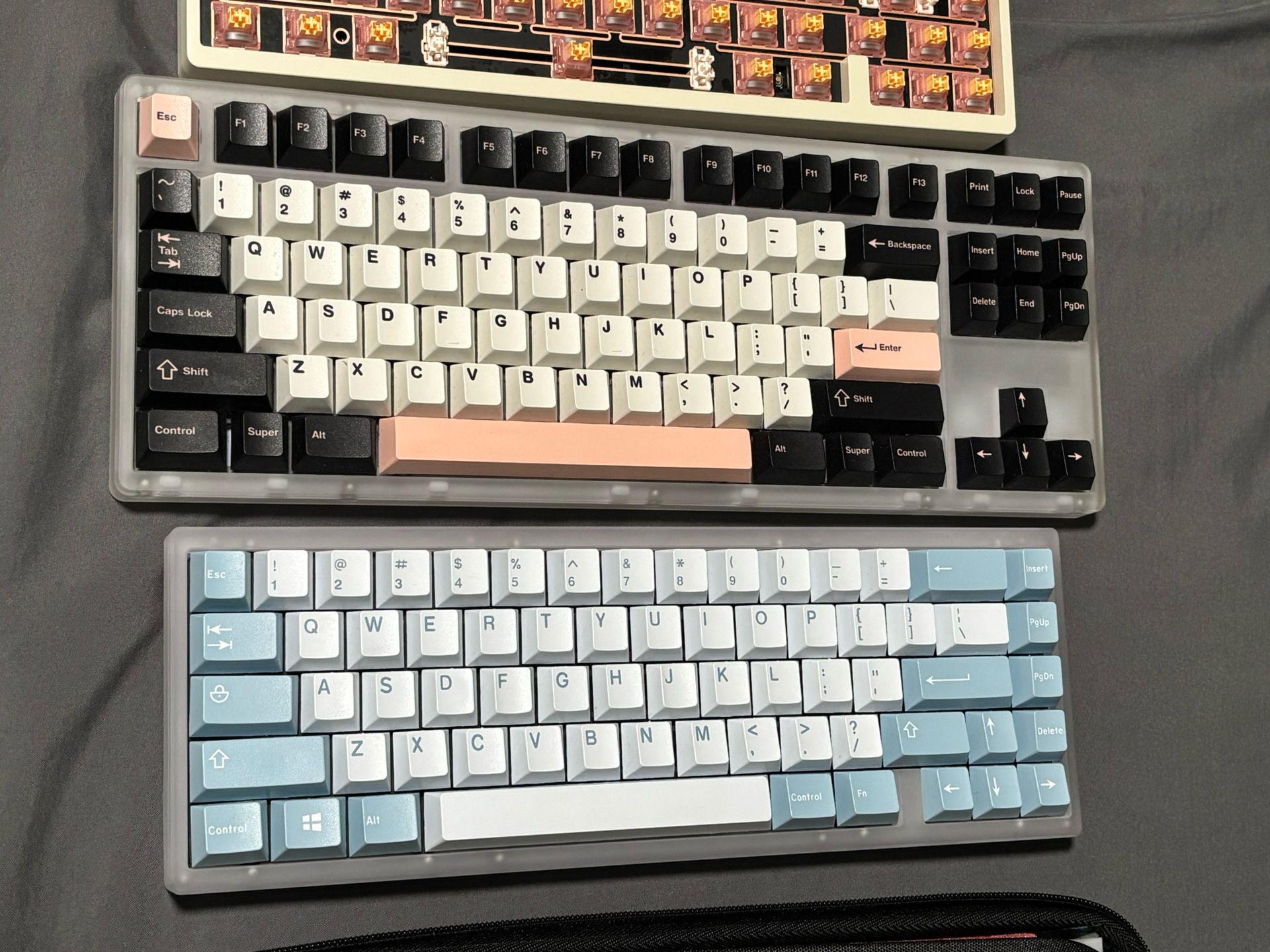 Custom Mechanical Keyboard. Authentic GMK keycaps Osume sets. Hand Lubed.