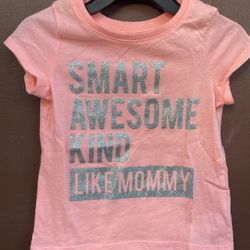 Girls Pink Short Sleeve Shirt 2T.