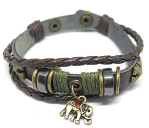 Elephant leather bracelet