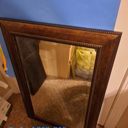 Beautiful Vintage Wall Hanging Mirror Frame  Size 18"×32"-$60