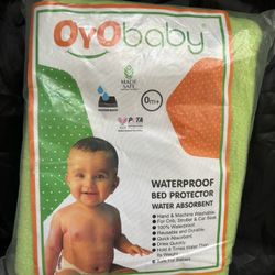 OYO Baby waterproof bed protector green color 