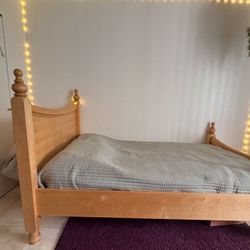 Solid Wood Bedroom Set — Bed + Desk + Drawers Twin