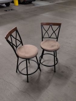 Swivel bar stools - pair