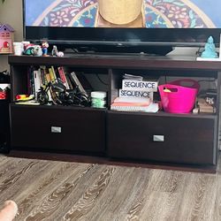 TV stand antique piece wooden 