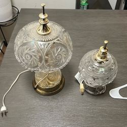 Antique Crystal Cut Lamps