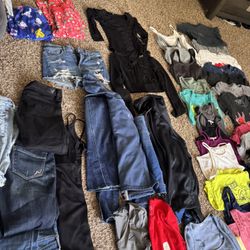 Women’s Clothing Bundle (Small / Size 4 / 27) – Jeans, Tops, Activewear, Jackets