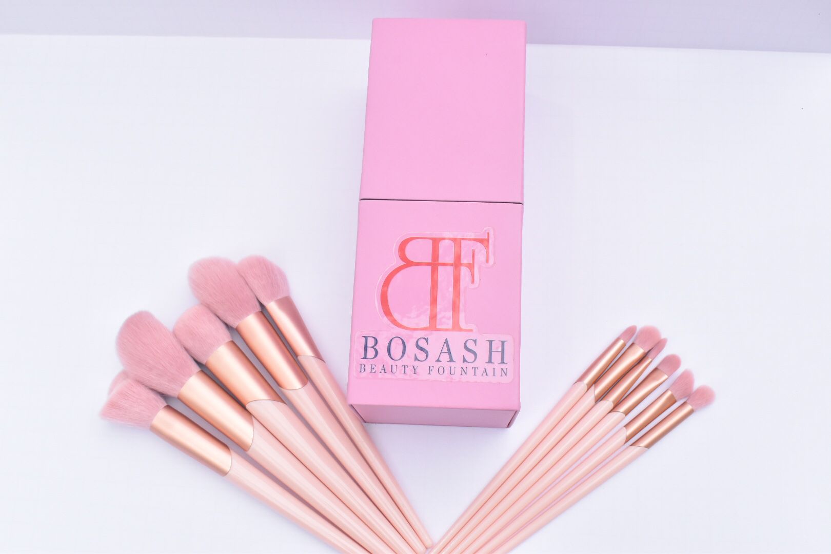 Makeup brush kit with Pink case -11 pieces