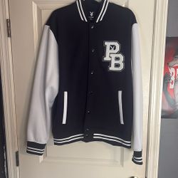 Playboy Black/White Varsity Jacket 