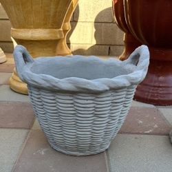 New Flower Pot Made Out Of Cement Perfect Gift 