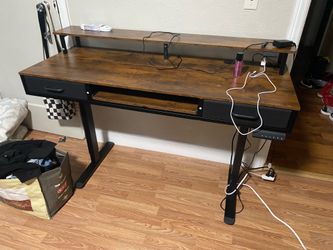 Electric standing adjustable computer desk