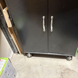 Storage Cabinet With Slide Out Shelf