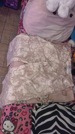 Pink cargo baggy pants