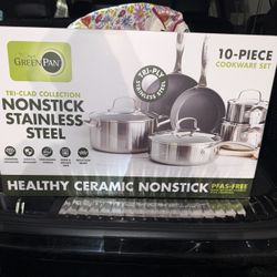 Non Stick Stainless Steal 10 piece Cookware Set