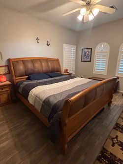 California King Bed frame and mattress