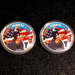 Trump Limited Edition Commemorative Coins Lot (2 Coins). 