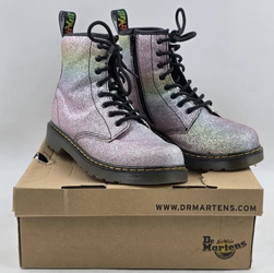 Dr. Martens 1460 J Rainbow Glitter Zip Boots - Women's Size 5