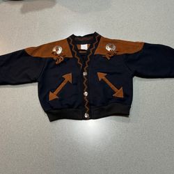 Cute Toddler Size 3 Western/Cowboy Jacket With Conchos & Fringe