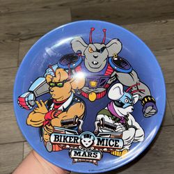 Vintage biker mice from mars plate