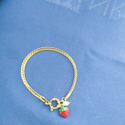 Brand new pearl strawberry gold bracelet 