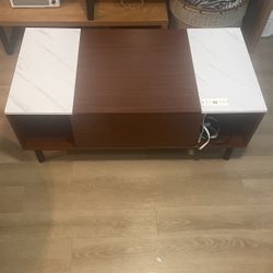 Coffee Table with Storage and Outlet