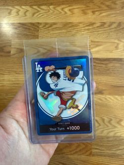 Dodgers Monkey D Luffy One Piece Collab Card