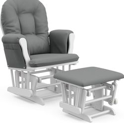 Storkcraft Premium Hoop Glider and Ottoman