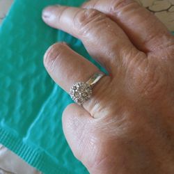 Orbit Ring 925 Sterling Silver With Cubic Zircon Sz 7