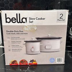 Bell slow cooker set 2 piece set 6qt 2qt