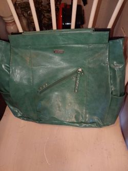 Miche Green Faux Leather Tote Bag