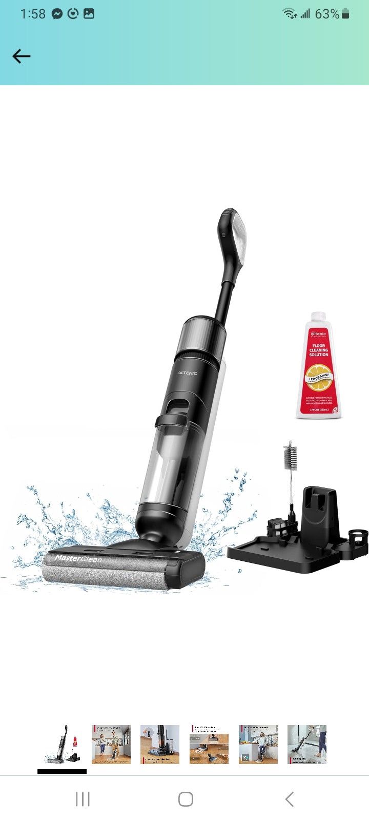 Cordless Vacuum Mop Combo, Wet Dry Vacuum Cleaner with Self-Cleaning, Long Runtime, Smart Mess Detection, LCD Display, Great for Hard Floors and Stick