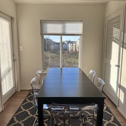 Extendable Dining Table For 6 With An Extra Chair (7 Total)