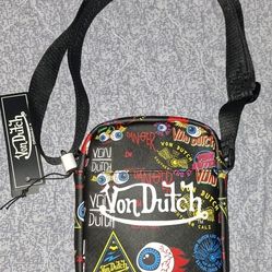 New Von Dutch AOP Crossbody Bag — Multicolor Y2K Print