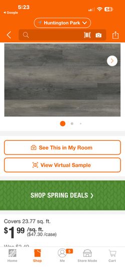 Home Decorators Collection Pelican 12 MIL x 7 in. W x 48 in. L Waterproof Click Lock Luxury Vinyl Plank Flooring (23.8 sq.ft./Case) 33 Boxes 