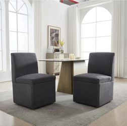 2 Rolling Accent Chairs