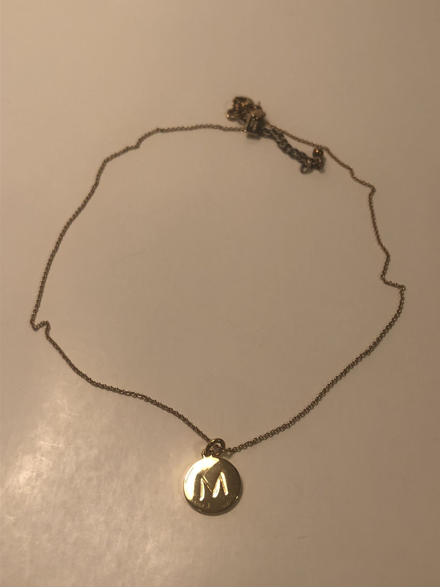 Kate Spade Initial M Gold Toned Necklace