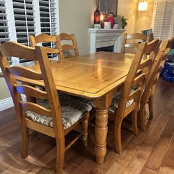 Solid Wood Dining Table & Chairs 