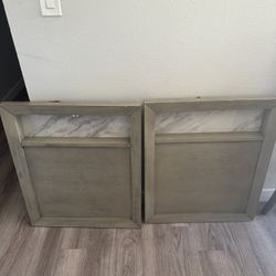 Marble and Wood Queen Bedroom Set