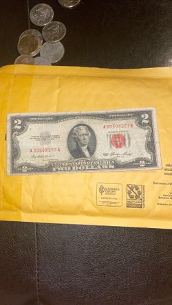 2 Dollar Bill From 1953 RED SEAL