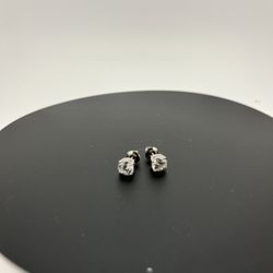 2CTW Diamond Earrings 14k White Gold 