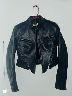 KNWLS Black Leather Cropped Jacket