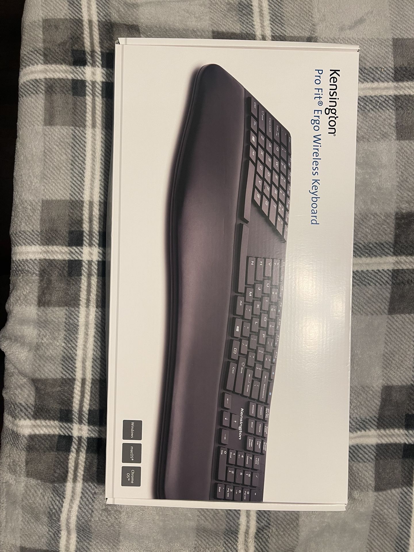 Kensington Pro Fit Ergonomic Wireless Keyboard, Bluetooth - Black (K75401US) - New