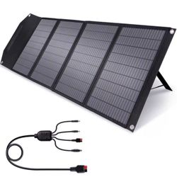  Upgraded 100WFoldable Solar Panel with Kickstand, Parallel Supported, ETFE Technology, USB-C, Portable Solar Panel Compatible with Jackery/Flashfish/