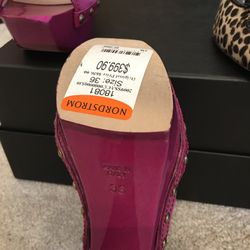 Versace Wooden Heel Shoe Store Display 