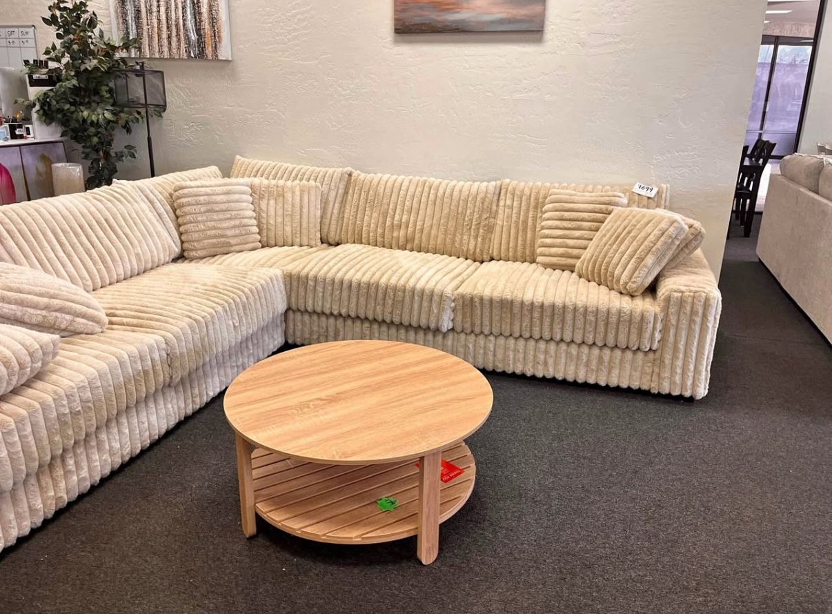 Large Beige Sectional 