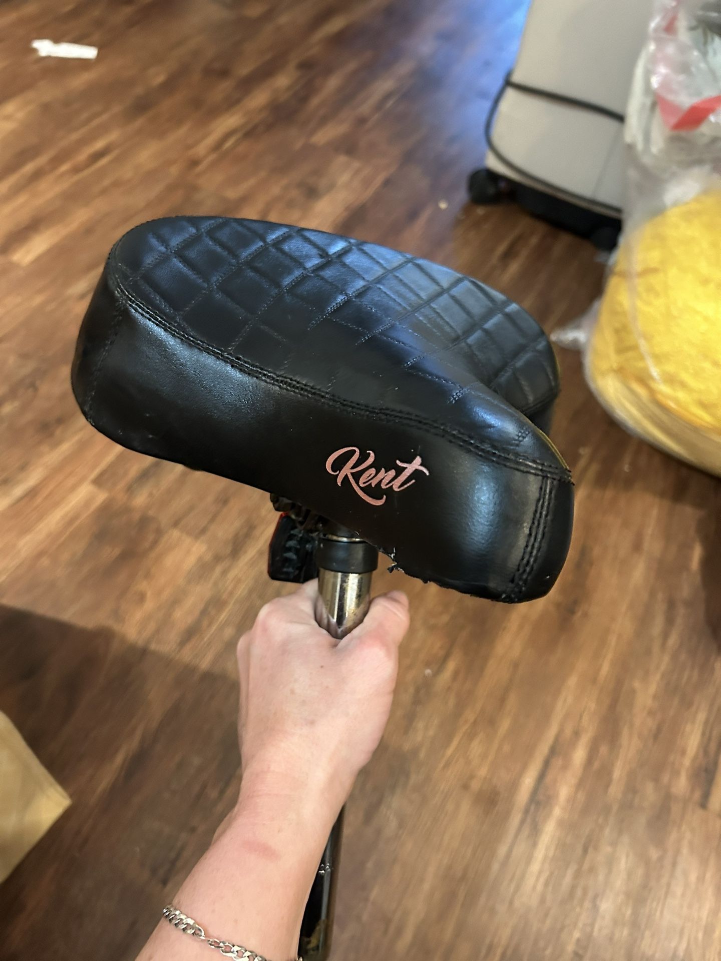 Kent Beach Cruiser Bicycle Springs Seat Diamond Pattern Saddle Comfort Bike Seat
